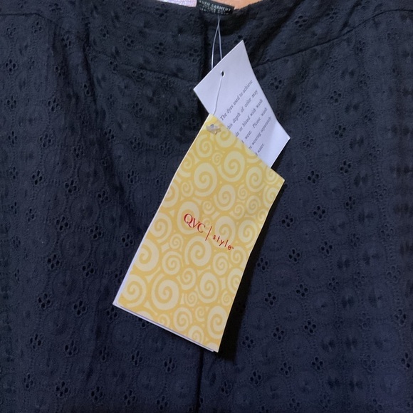 NWT DIALOGUE Style Black fully LACE SZ 8 extra wide leg, cropped pants,trendy❤️ - Picture 5 of 5